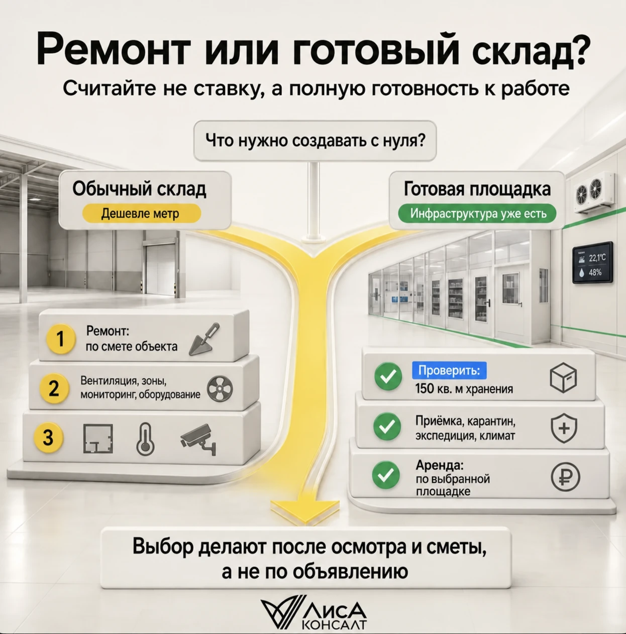 Ремонт или готовый склад: считайте не ставку, а полную готовность к работе
